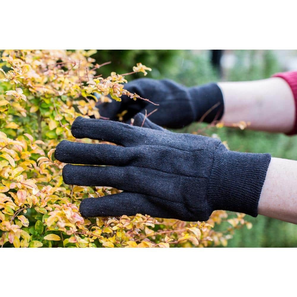 12-Pairs Xlarge Brown Jersey Gloves, Soft Cotton Work Gloves, Multi-Purpose