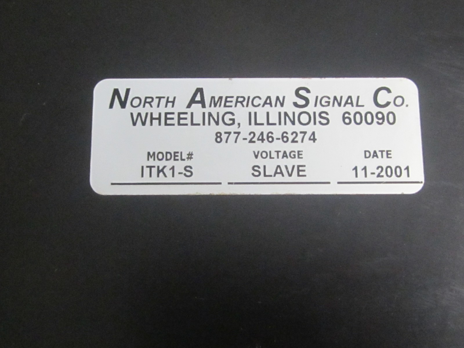 NEW North American Signal ITK1-S Amber 12/24 Volt “7” SLAVE LIGHT ONLY