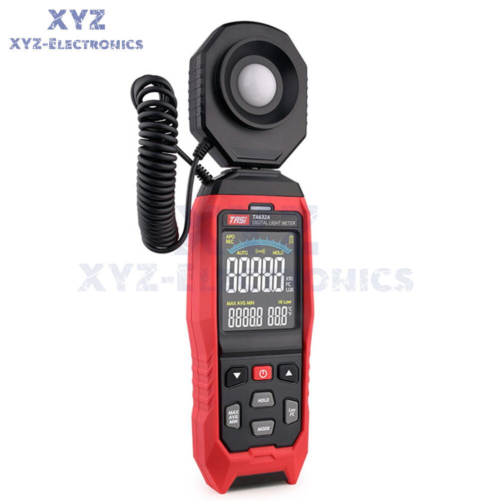 TASI TA632A/TA632B Digital Light Meter Luxmeter Illuminometer Lux/Fc Photometer