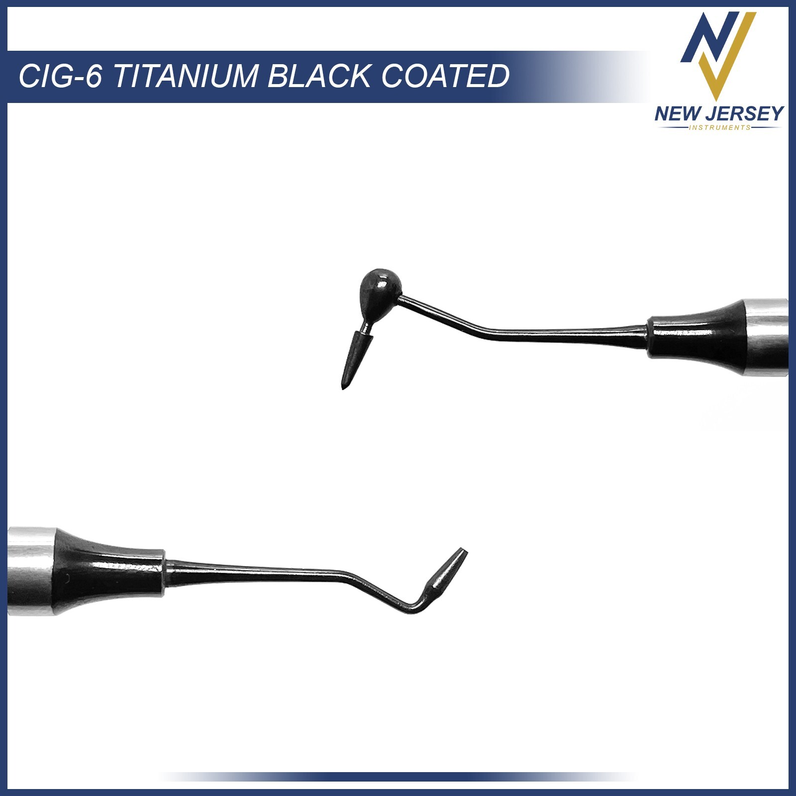 Dental Composite Instrument #6 Titanium Black CIG6 Plastic Filling Restorations