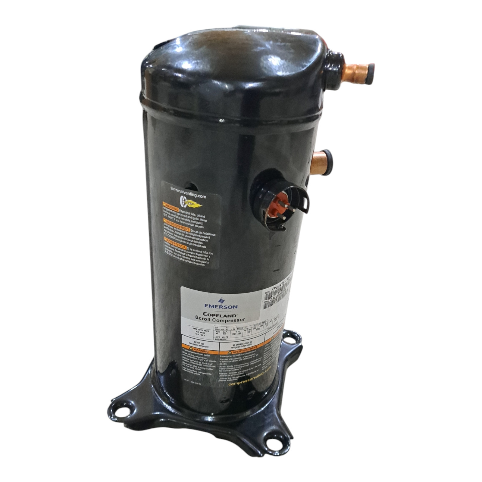 Copeland Scroll, ZP42K7E-PFV-130, 3.0/3.5 Ton R410A Compressor