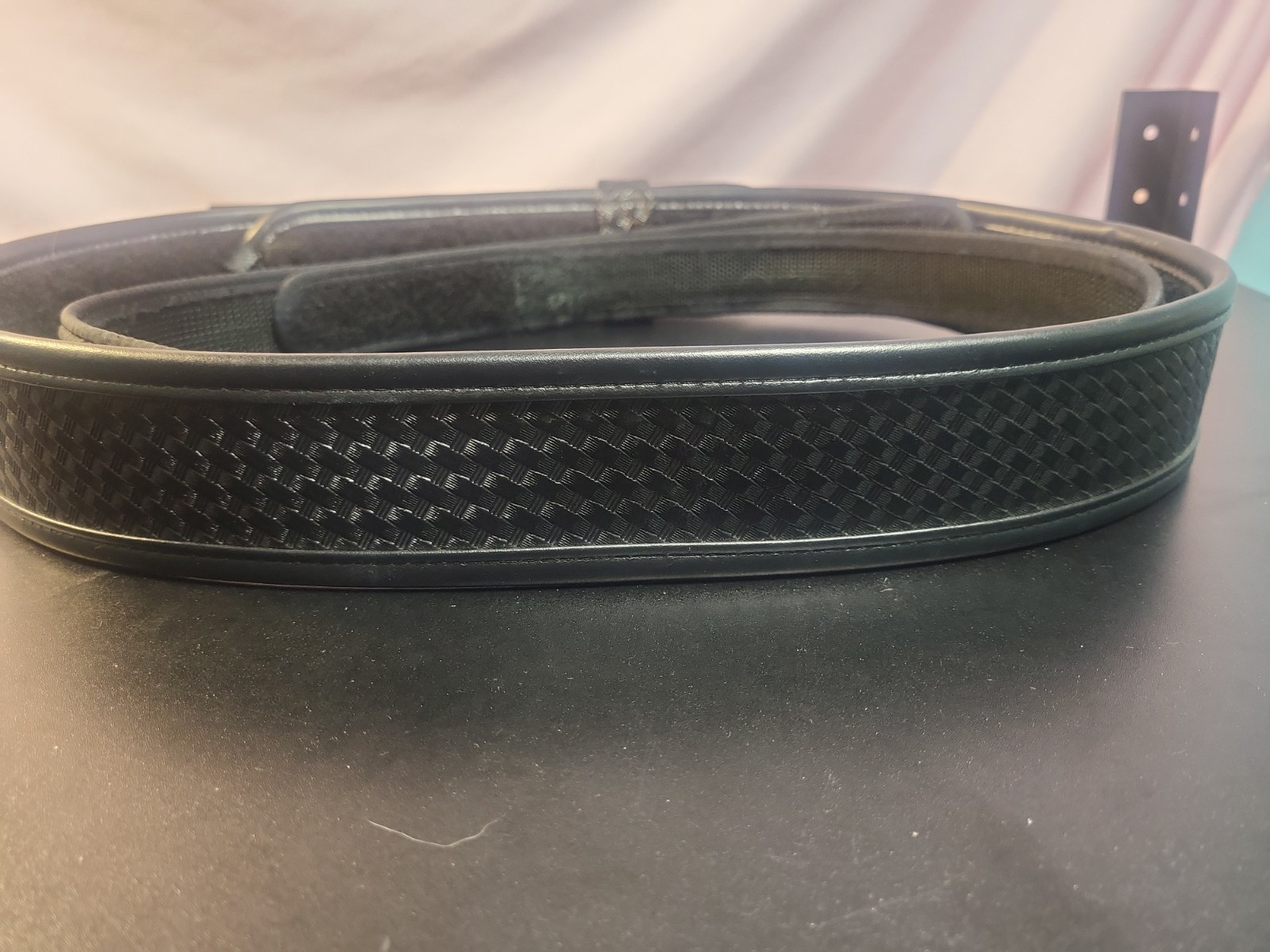 Bianchi Accumold Elite Basketweave Duty Belt Black Size 42″-44″ W/Inner 40″-46″
