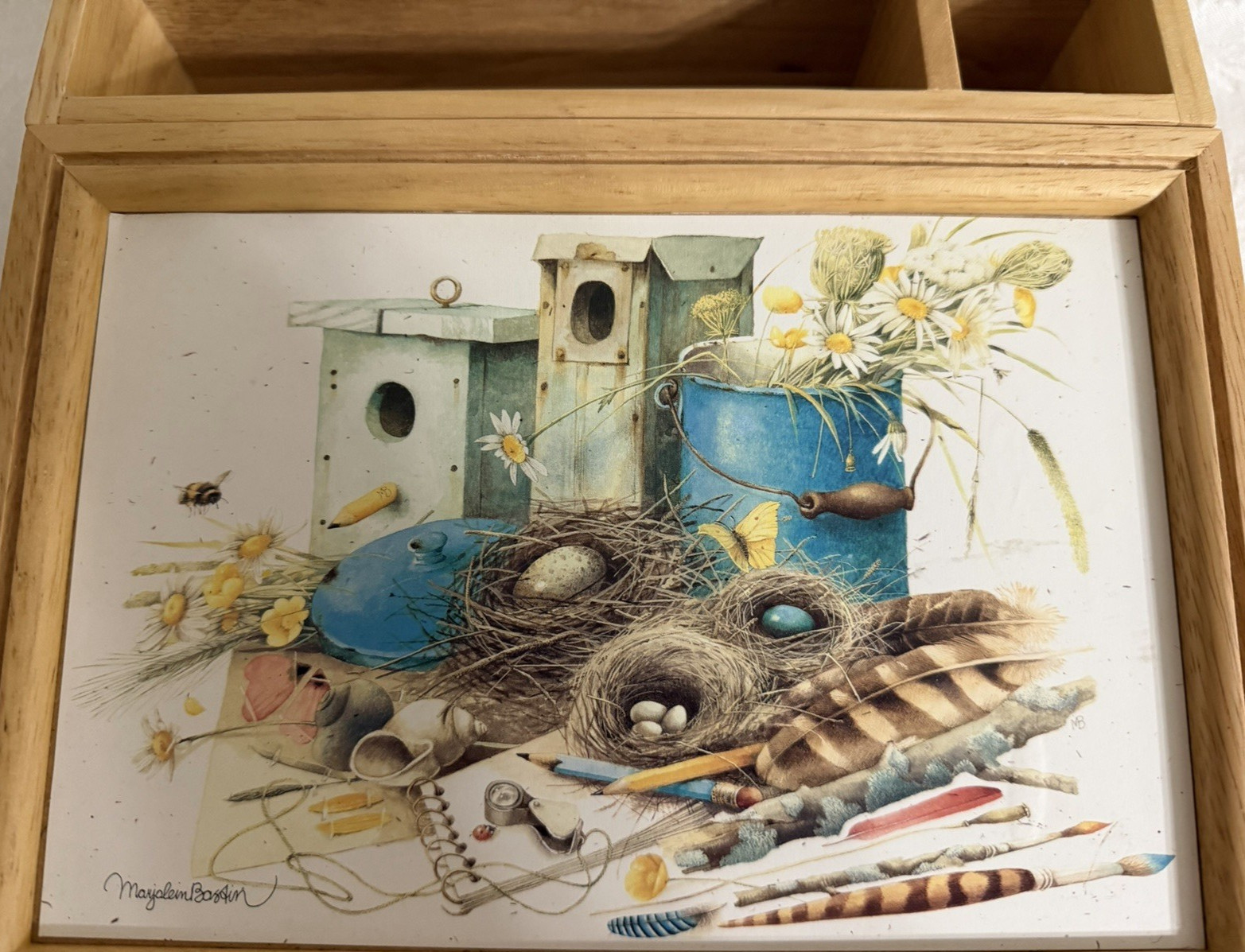 New Hallmark Marjolein Bastin Nature’s Sketchbook stationary desk organizer &