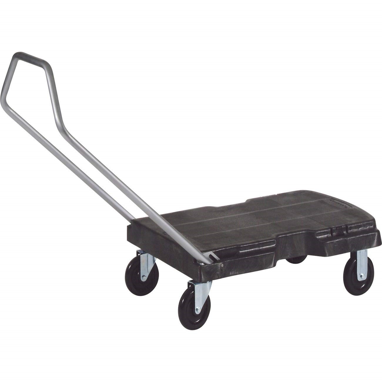 Rubbermaid Triple Trolley Platform Truck 500lb Capacity Black FG440100BLA