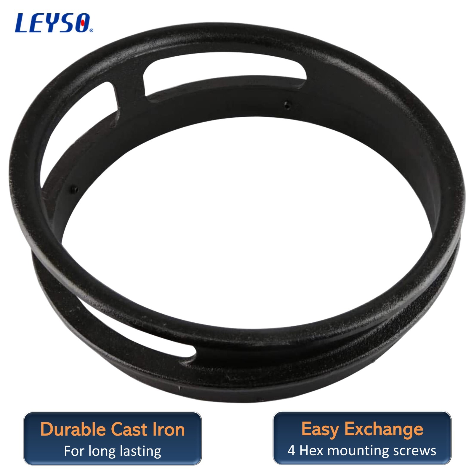 Leyso WR-CIR133 13″ Cast Iron Rim to Replace Old Wok Ring for Chinese Wok Range