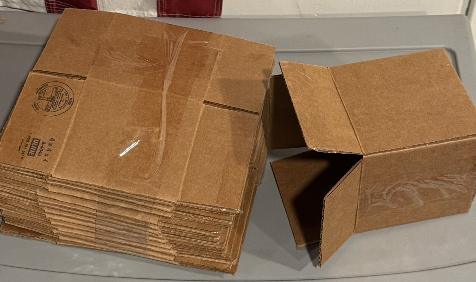 ULINE 4x4x4 Corrugated Cardboard Shipping Packing Boxes Recycled 15 pieces