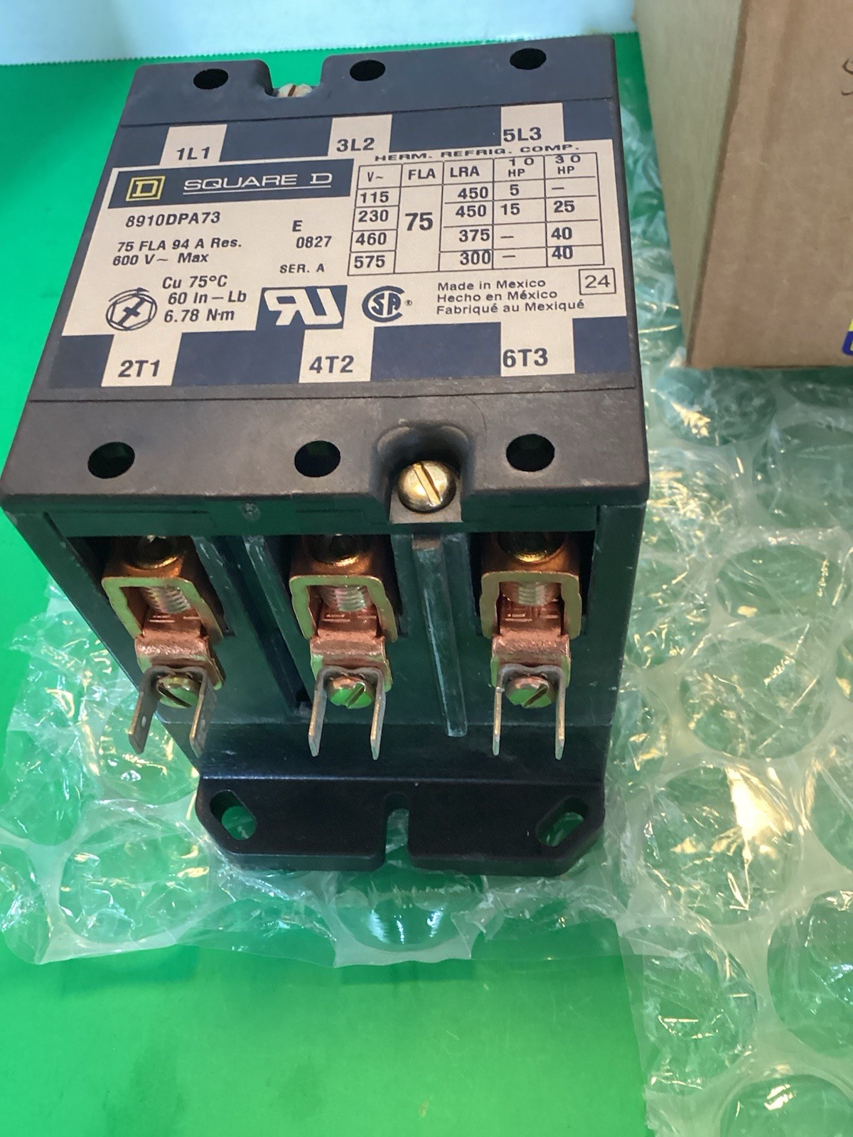 Square D 3 Pole Contactor 8910 DPA73V14