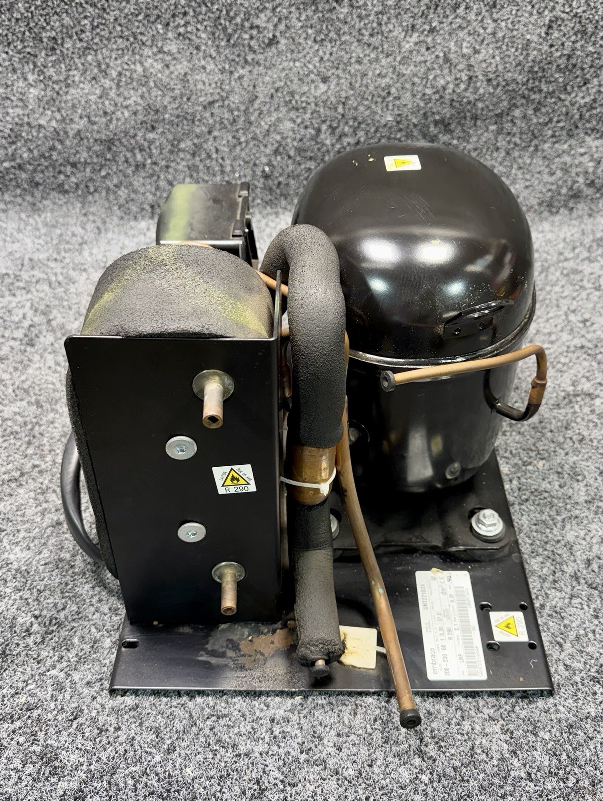 Embraco UNT2210UV Condensing Unit R290, 208-230V, 1 Phase, LBP, 1-1/4 HP