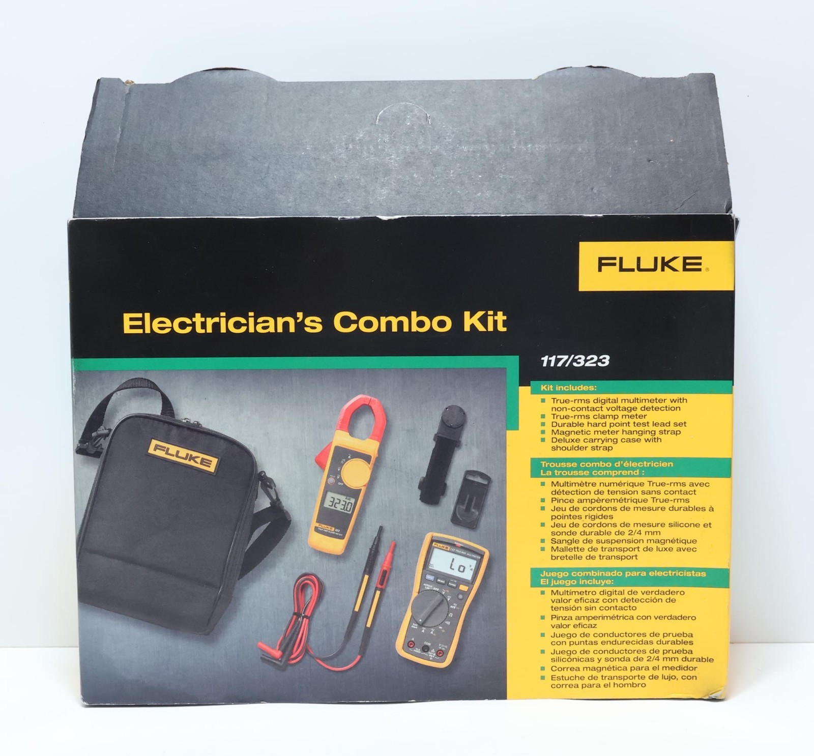 Fluke Electrician’s Combo Kit 117 True RMS Multimeter & 323 Clamp Meter