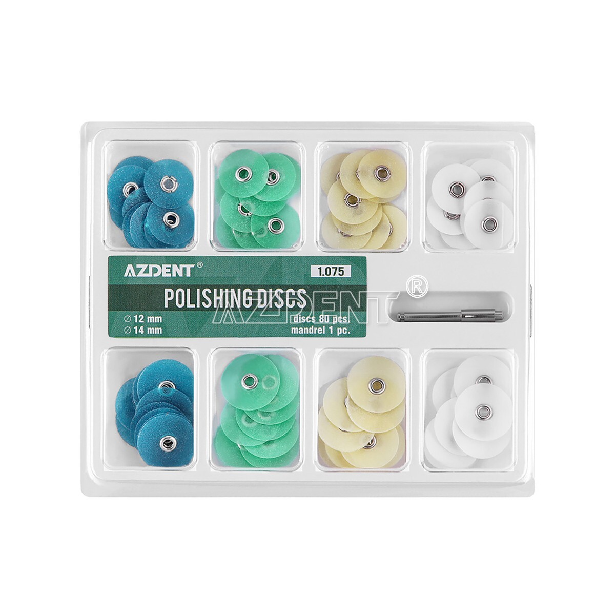 80pcs Dental Composite Finishing Polishing Discs assorted kit + Mandrel NO1.075