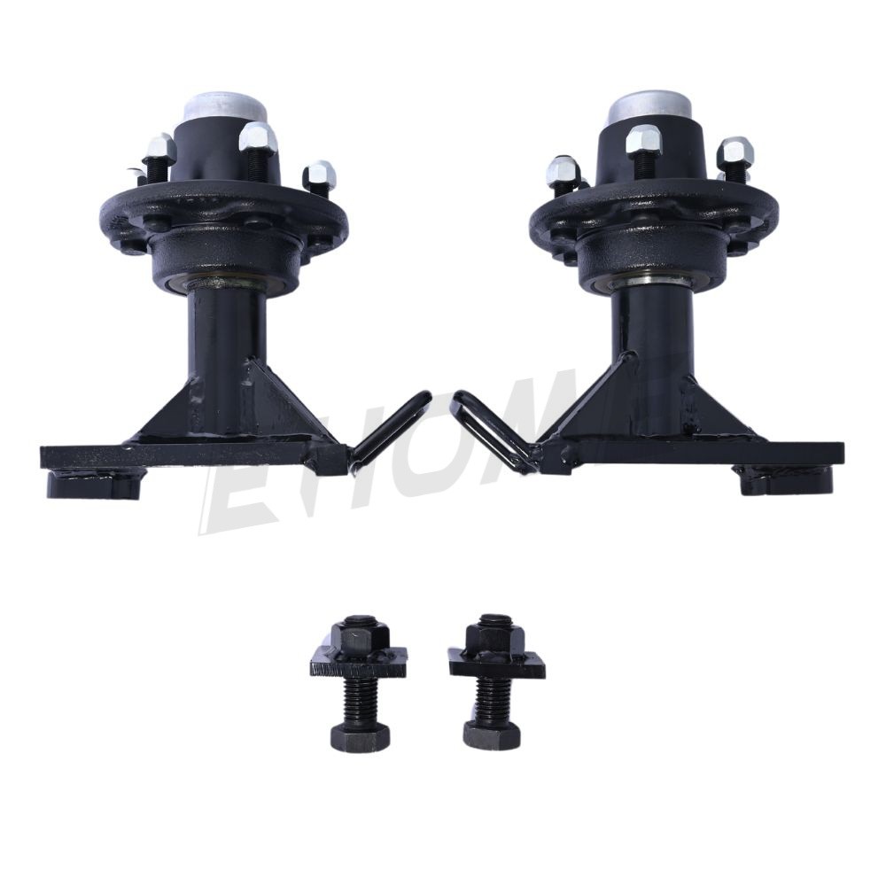 2PCS 6x 5.5 Lug Superior 9100LB Shipping Container Wheels, Bolt-on Spindle Kit