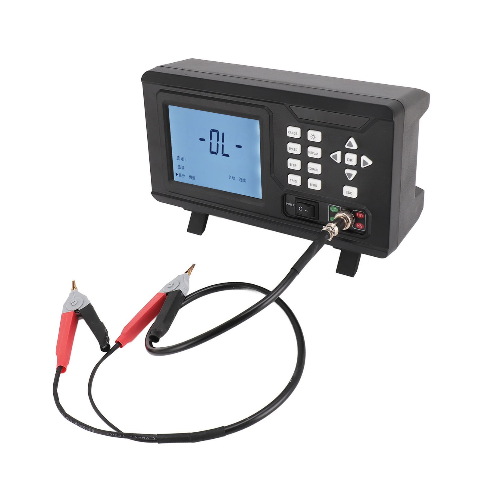 Resistance Tester 10uΩ To 2MΩ LCD Display Portable Low Resistance Milliohm