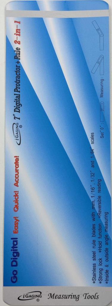 iGaging 360 Degrees Digital Protractor 7″ 2 in 1