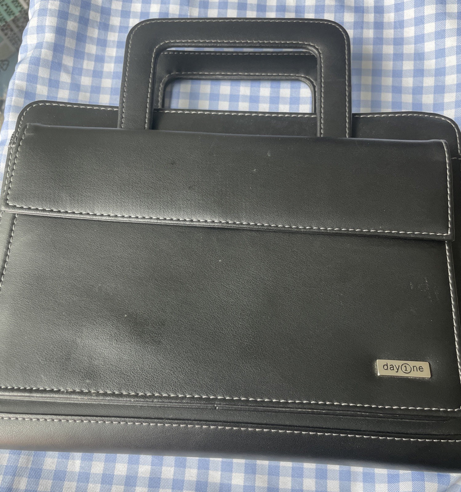 Notebook Organizer Multiple Pockets With Handle NWOT Back By Franklin Dovay