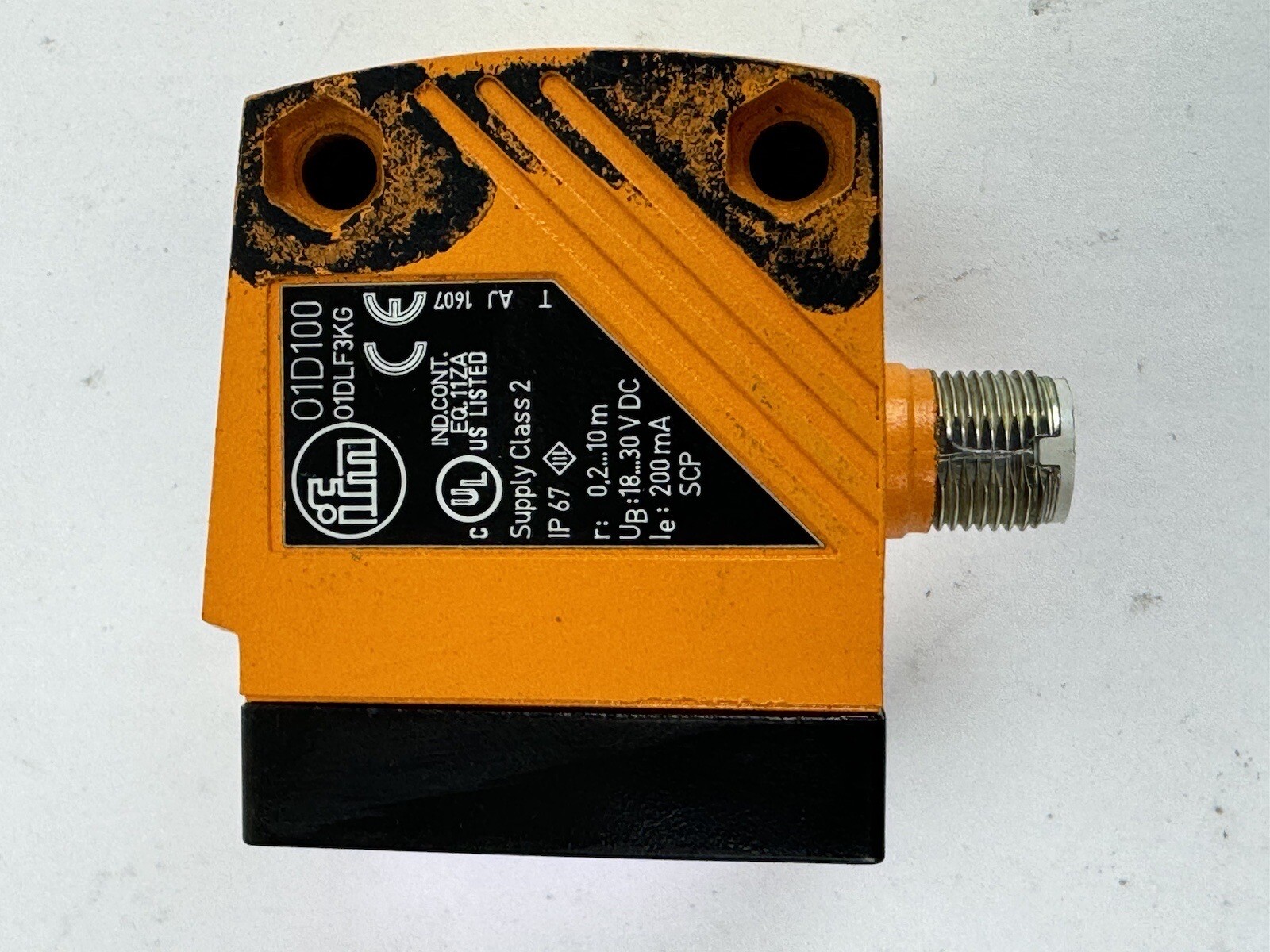 IFM – 01D100 – 01DLF3KG – LASER DISTANCE SENSOR – RANGE: 0.2-10 M, 30VDC, 4 PIN
