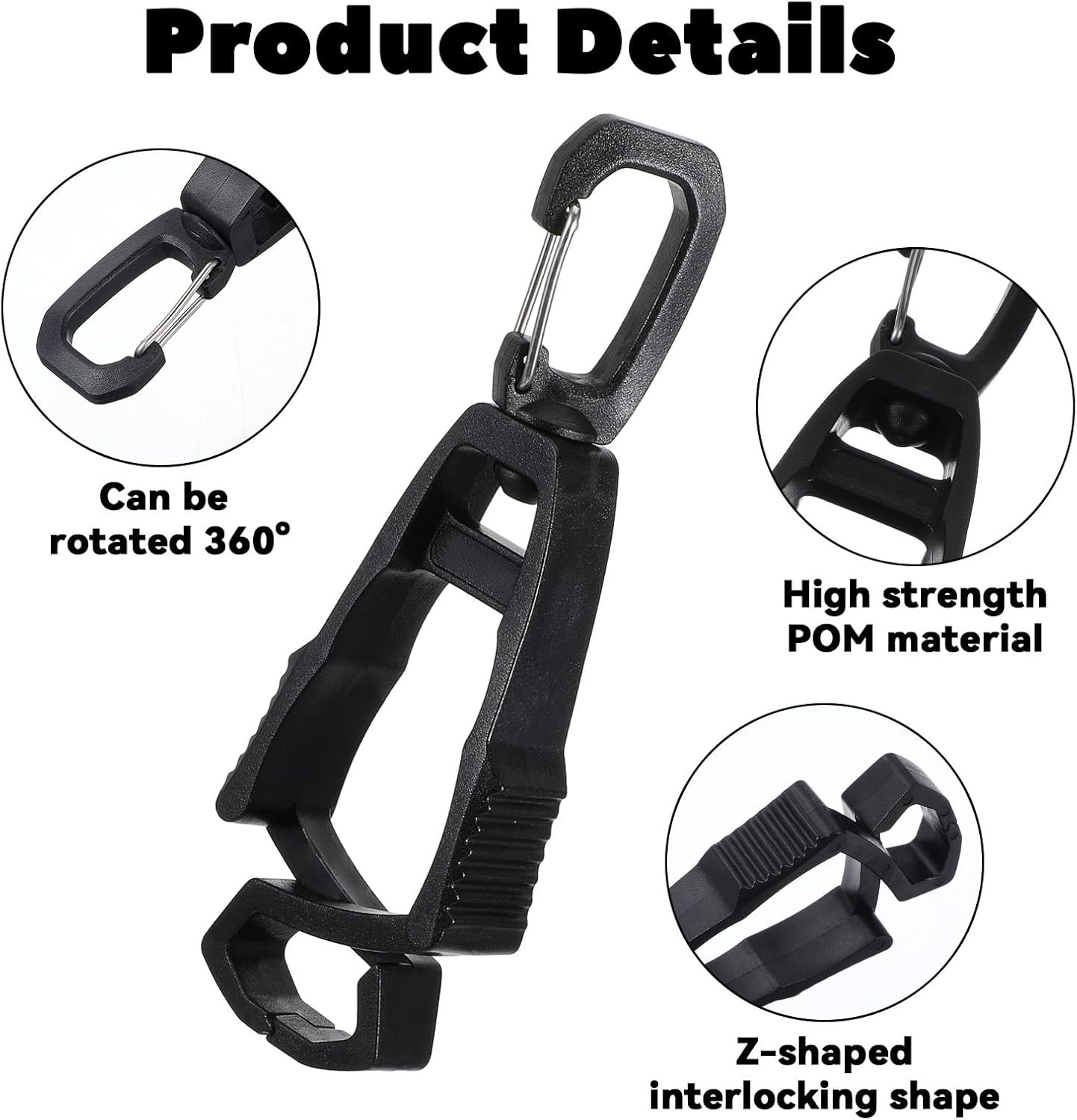 Molain 4Pcs Glove Clips, Glove Holder for Work Grabber Holder Clip to Pants for
