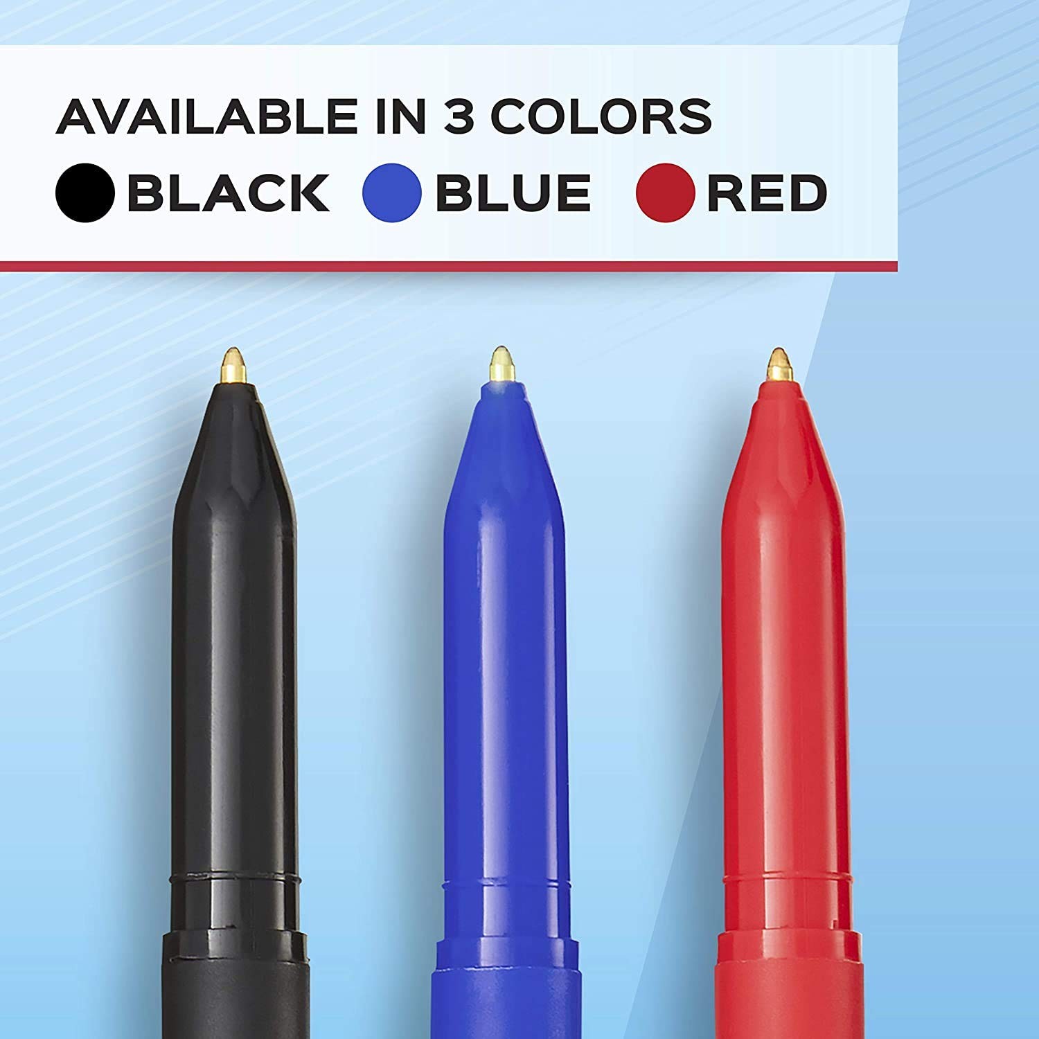 Paper Mate Write Bros Ballpoint Pens, Medium Point (1.0mm), Blue, 60 Count