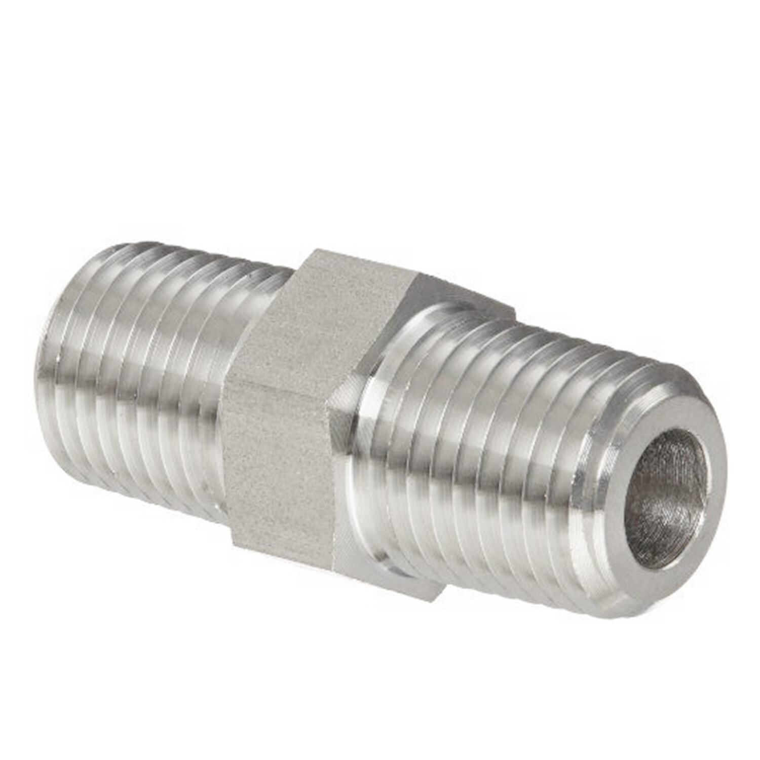 HFS(R) 3/4″ NPT Male x 3/4″ NPT Male Hex Nipple Pipe Adapter Stainless Steel 304