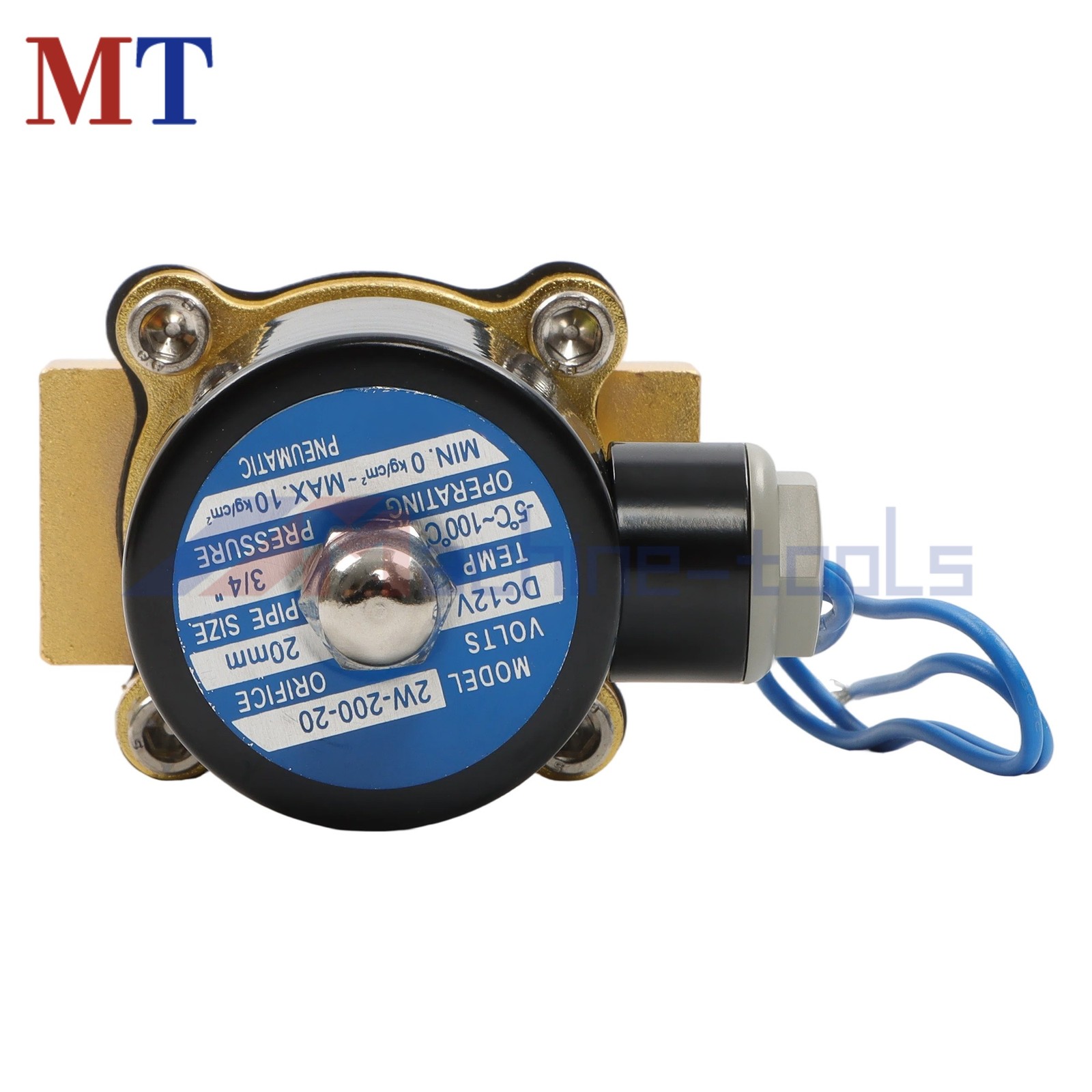 Solenoid Valve Air Water 3/4 Inch N/C Gas Oil Normally Closed 12V 220V Generator