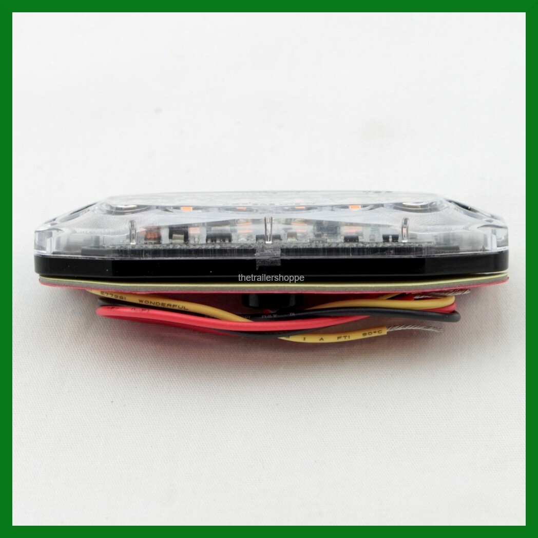 Maxxima M20388YCL Amber Clear Lens 6 LED Strobe Warning Surface Mount