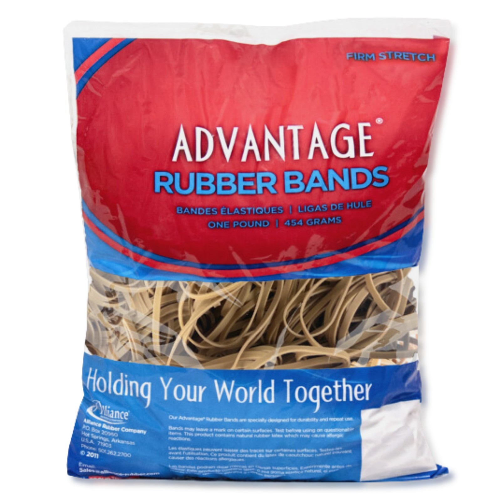 Alliance Rubber 26334 Advantage 1 Pound Bag 3 1/3 x 1/8 Inches, Beige
