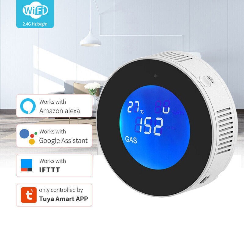 DIY Tuya APP WiFi Smart Natural Combustible Gas Leak Home Alarm Sensor Detector