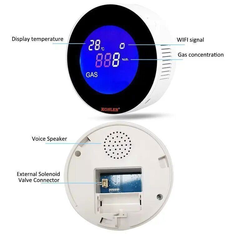 DIY Tuya APP WiFi Smart Natural Combustible Gas Leak Home Alarm Sensor Detector