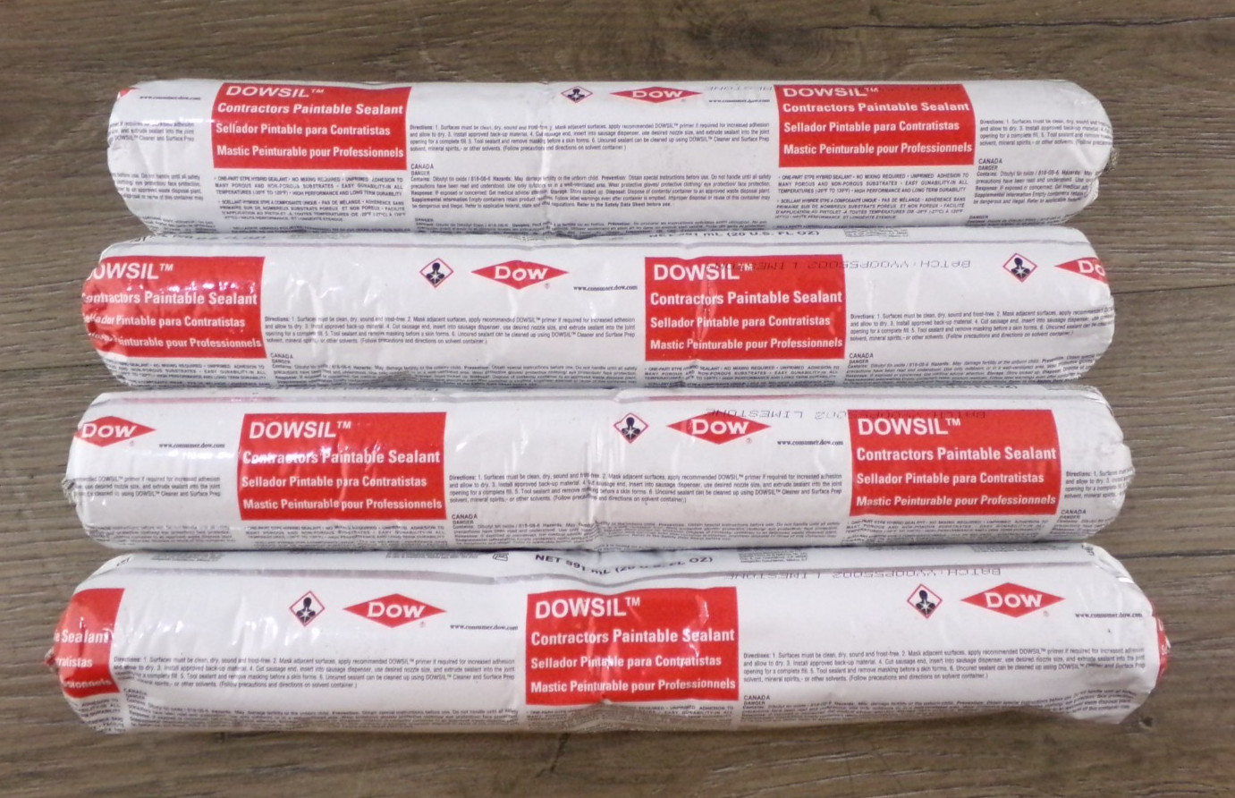 Dowsil Dow Weatherproofing Sealant 20oz Sausages Limestone (Pack of 4) S6