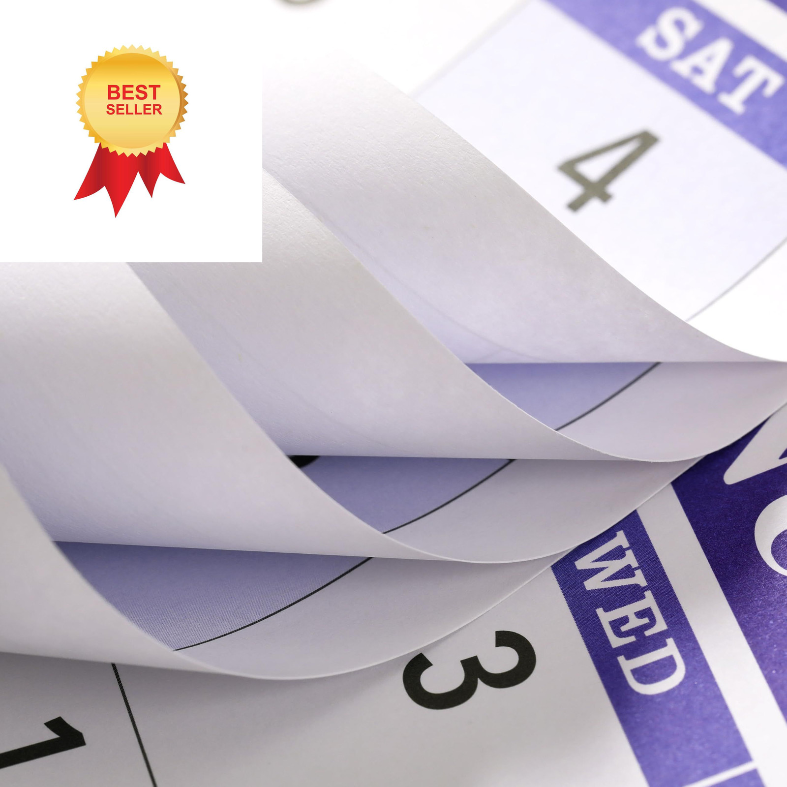 2026 Wall Calendar – 3 Month Display (Folded in a Purple