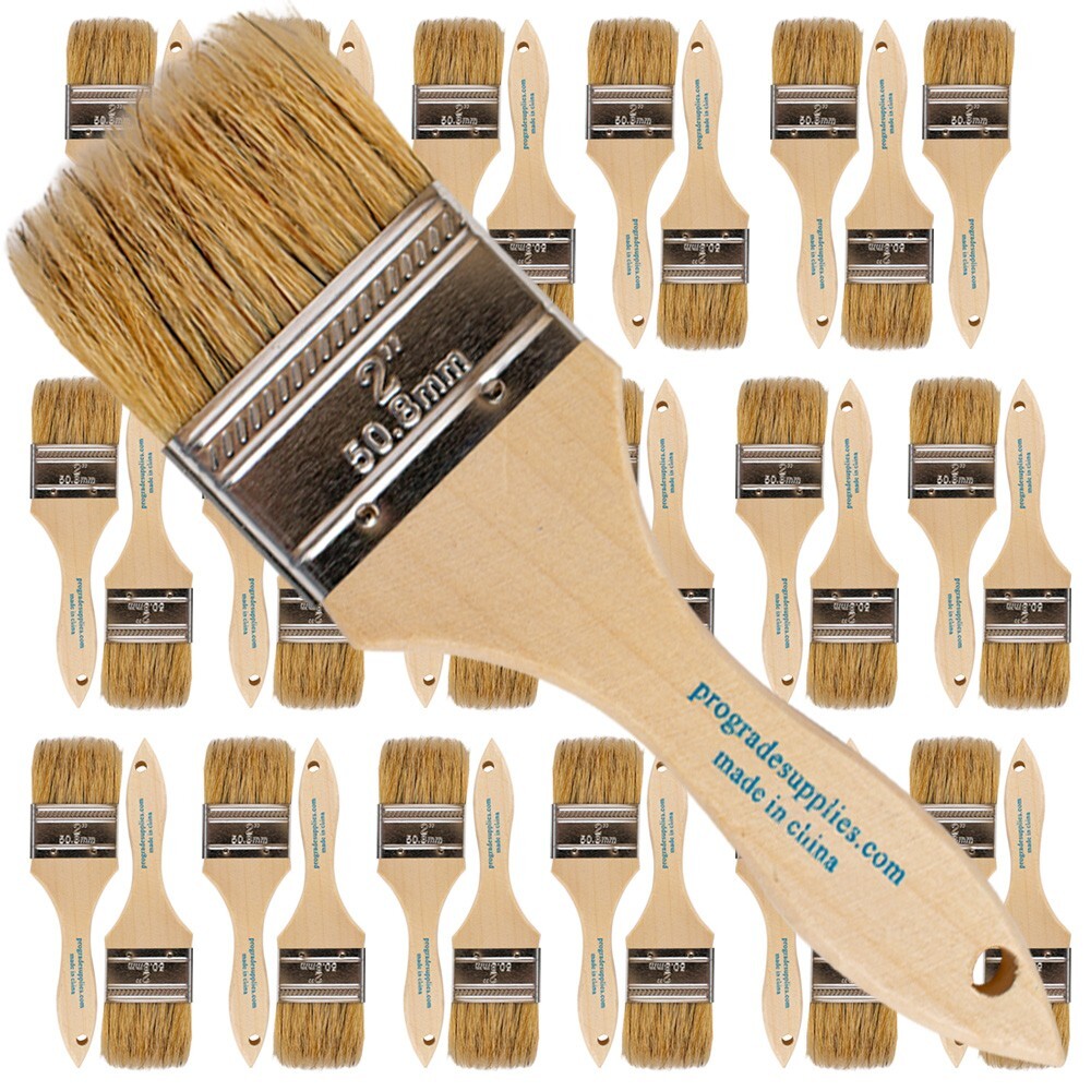 36Pk – 2″ Chip Brushes for Paints, Stains, Varnishes, Glues & Gesso