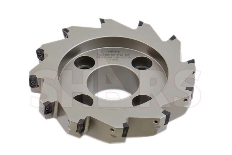 Shars CNC 8″ 90 Degree Indexable Face Mill with 12 APKT 1604 Inserts New L[