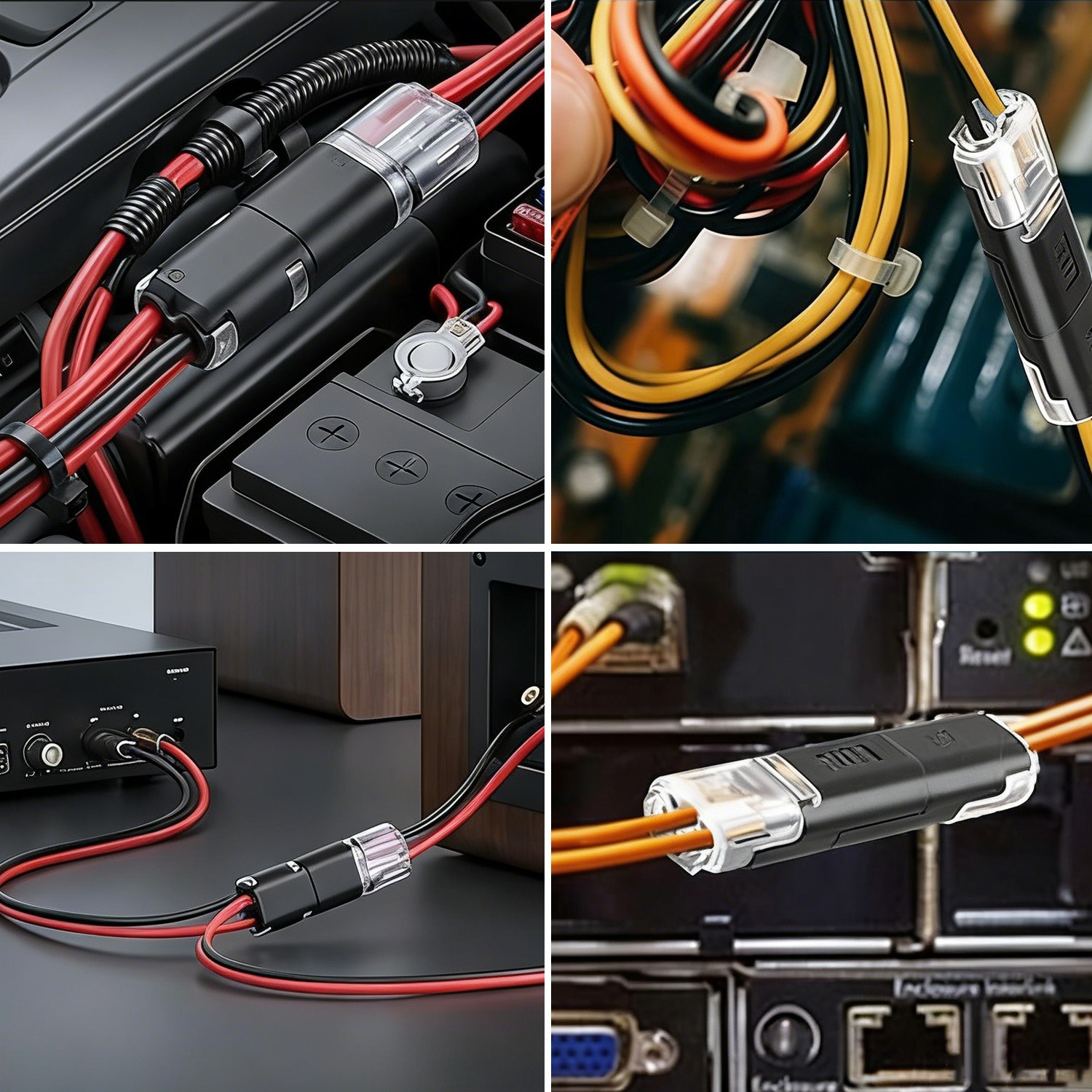25/50PCS Double-Wire Plug-in Connector – 2 Pin LED Light Strip Connectors Kit US