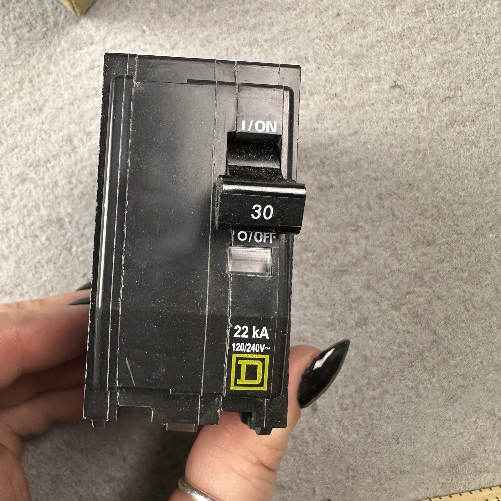 Square D QO230VH 30A 2 Pole 240V 22kA Snap-in Miniature Circuit Breaker New
