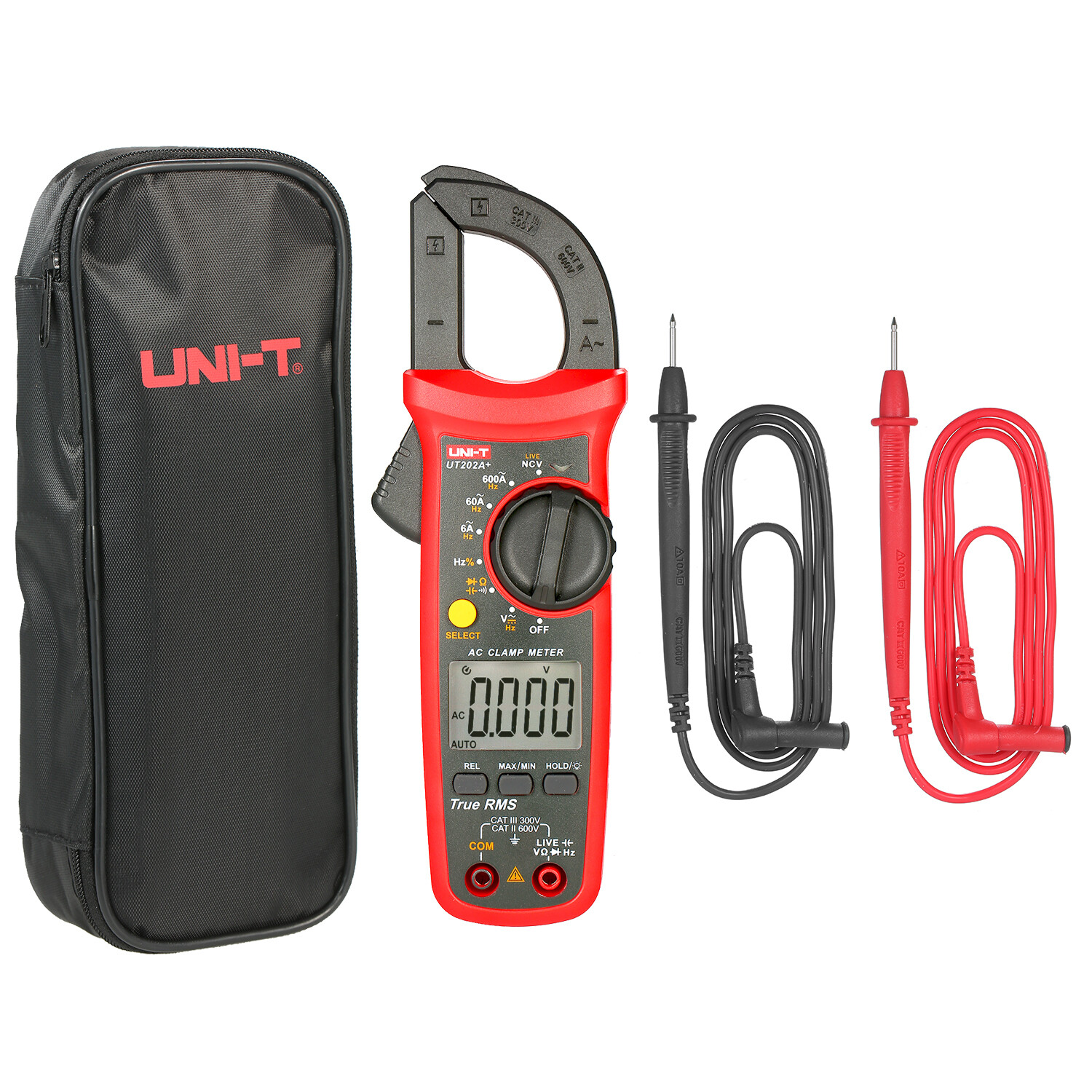UNI-T UT202A+ LCD Digital Clamp Meter Multimeter Voltage Ampere Ohm NCV Tester