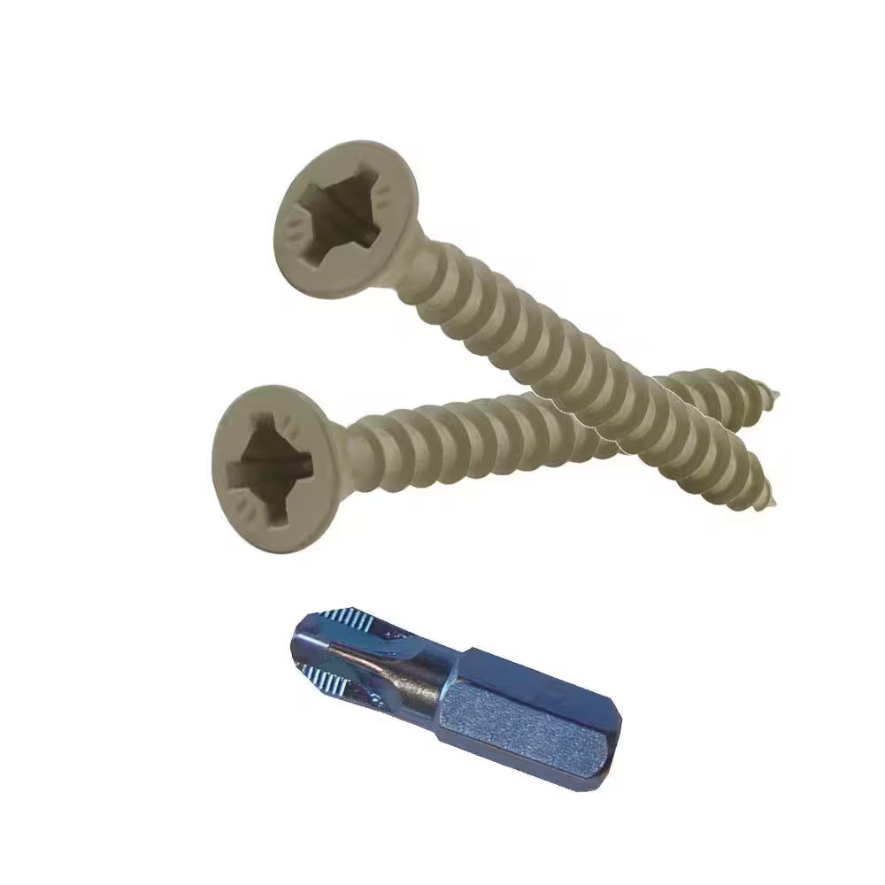 #9 2 in. Phillips-Square Flat-Head Wood Deck Screws (1 lb.-Pack)