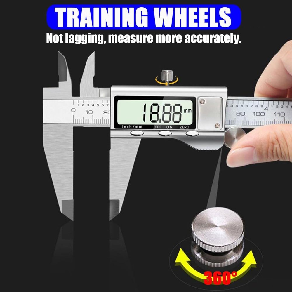 6″ 150mm Digital Caliper Electronic Micrometer LCD Measuring Tool with Fraction