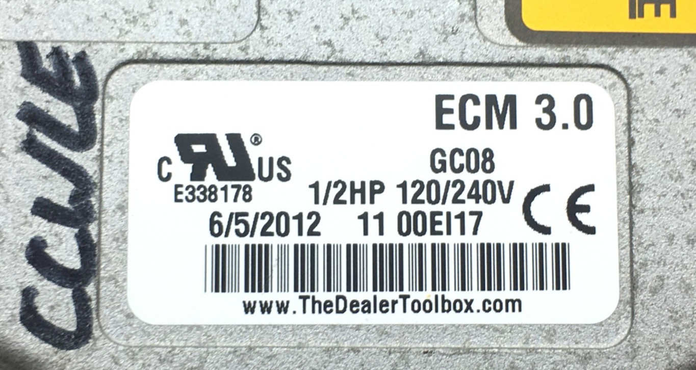 Genteq ECM 3.0 GC08 Module Only 1/2HP 120/240V CCWLE used #W970