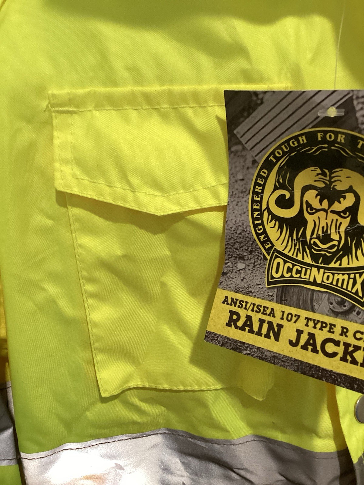 278-OccuNomix LUX-TJR Class 3 High-Visibility Breathable Rain Jacket Size Small