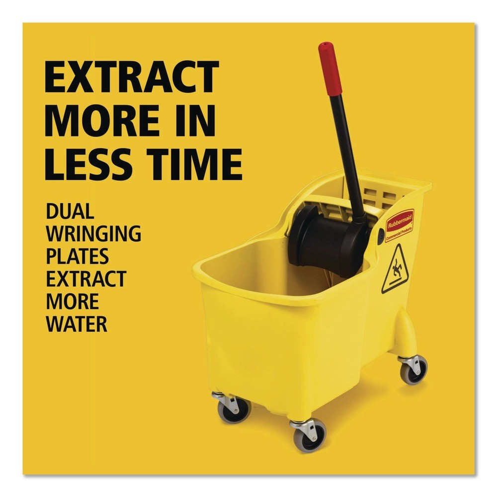 Rubbermaid Commercial 738000YEL 31 qt. Reverse Mop Bucket/Wringer – Yellow New