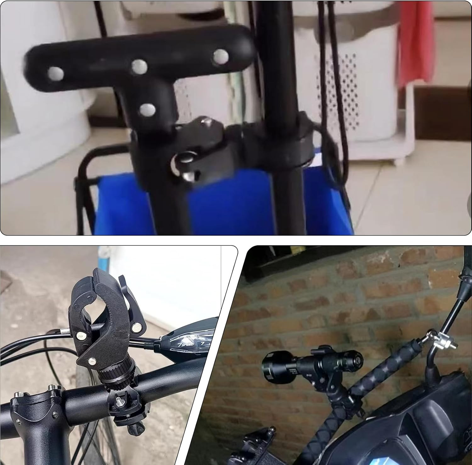 4pcs Cane Accessories,360° Rotatable Adjustable Stick Rack for Walker Drive Roll