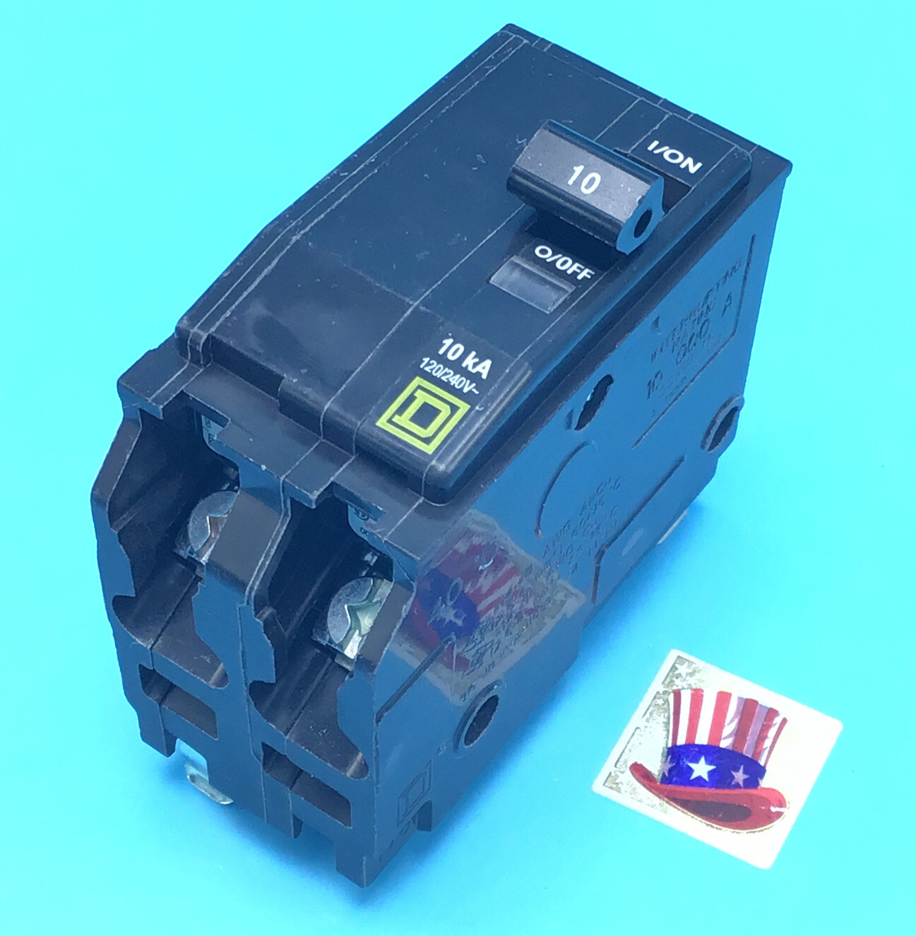 One (1) New Circuit Breaker Square D QO210 10 Amp 2 Pole 120/240V Plug-In