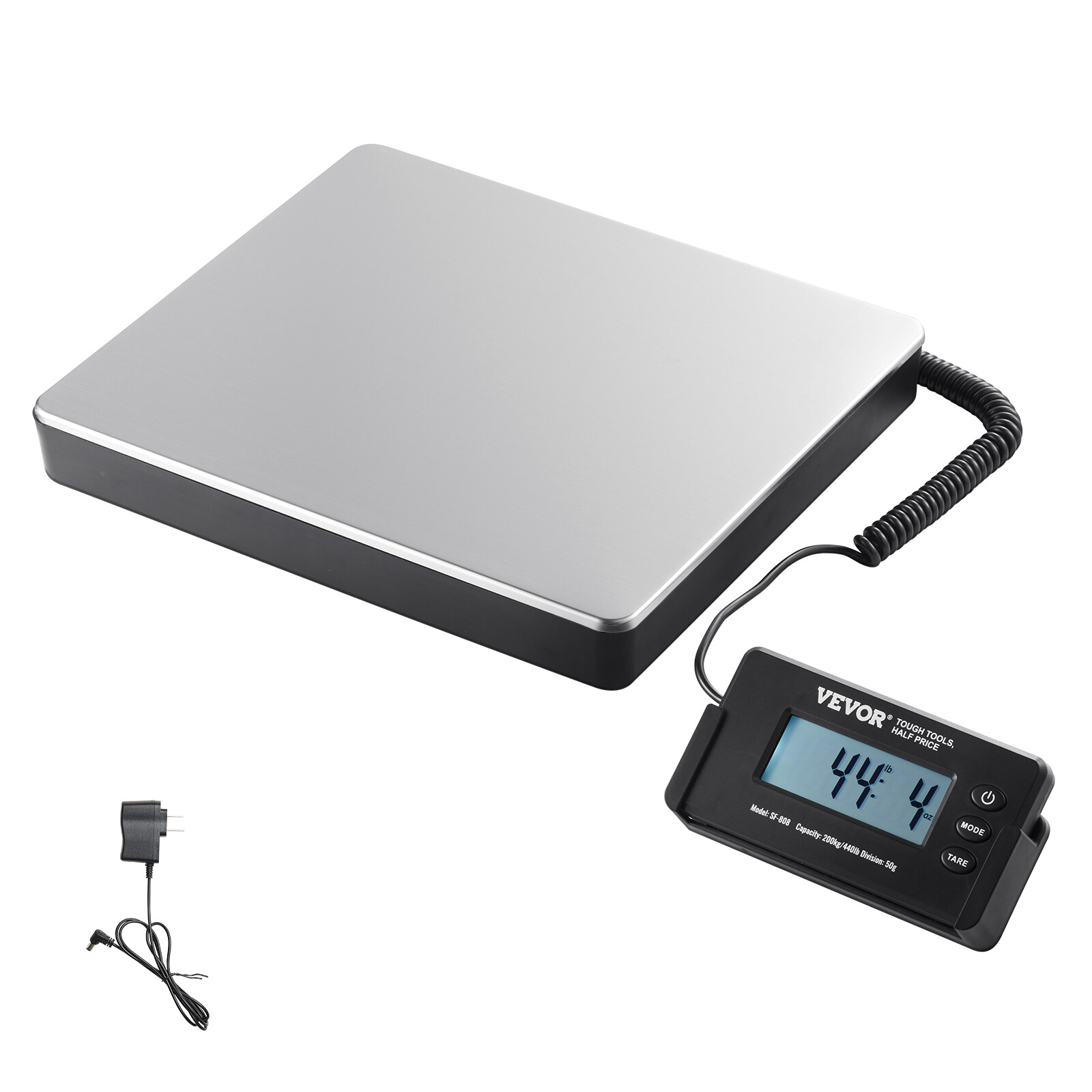 VEVOR 440 lbs x 1.7 oz Shipping Scale Digital Postal Scale AC/DC Package LCD