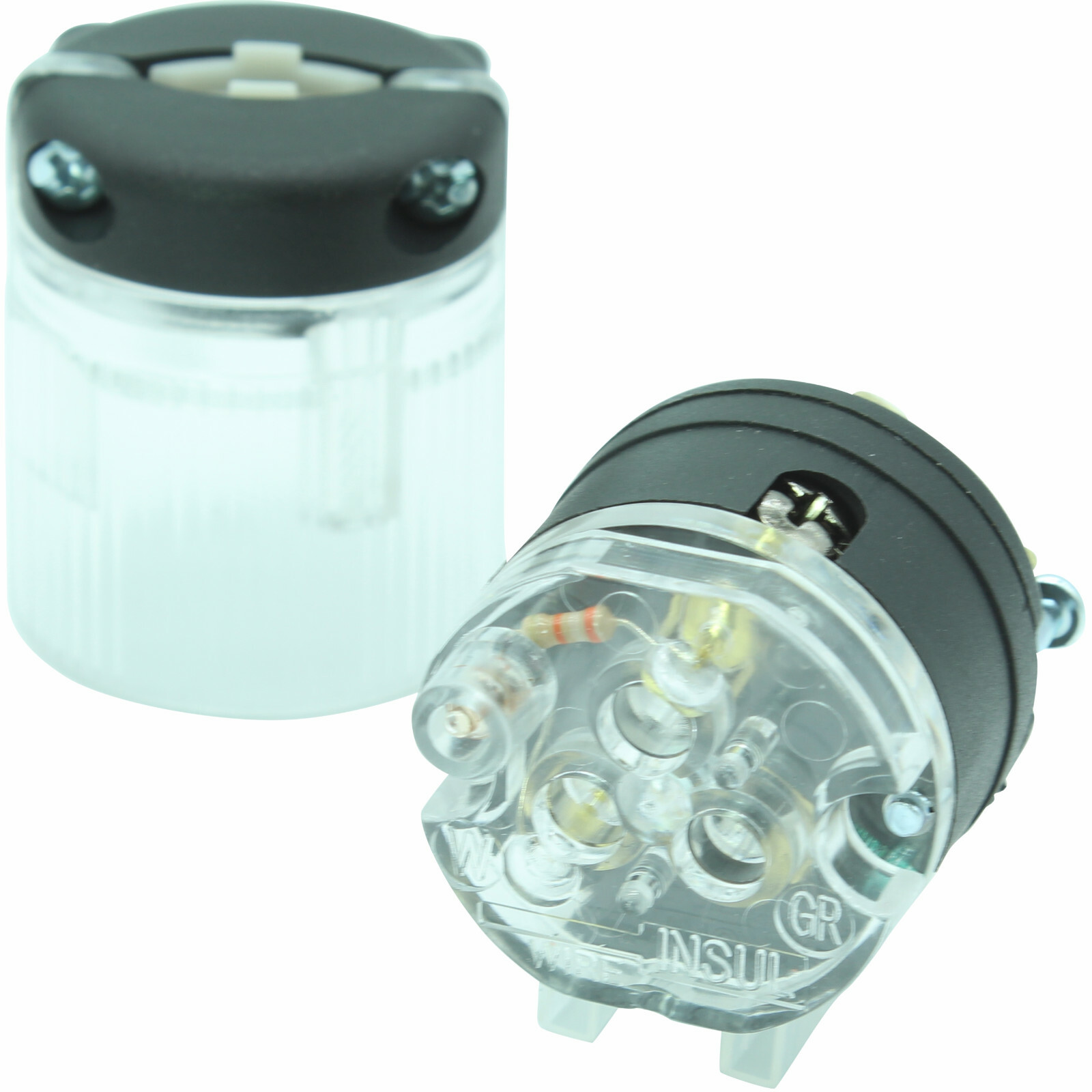 Lighted Male 520-PV-LIT Power Cord Repair 20 Amp 5-20P Straight Blade Plug 125V