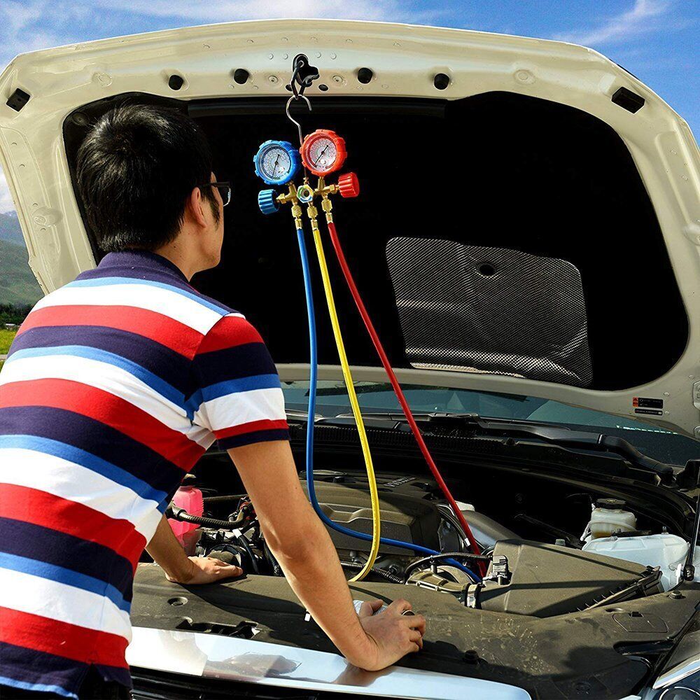 A/C AC Manifold Gauge Set for Car test Kit Manometer Gauge System Refrigeration