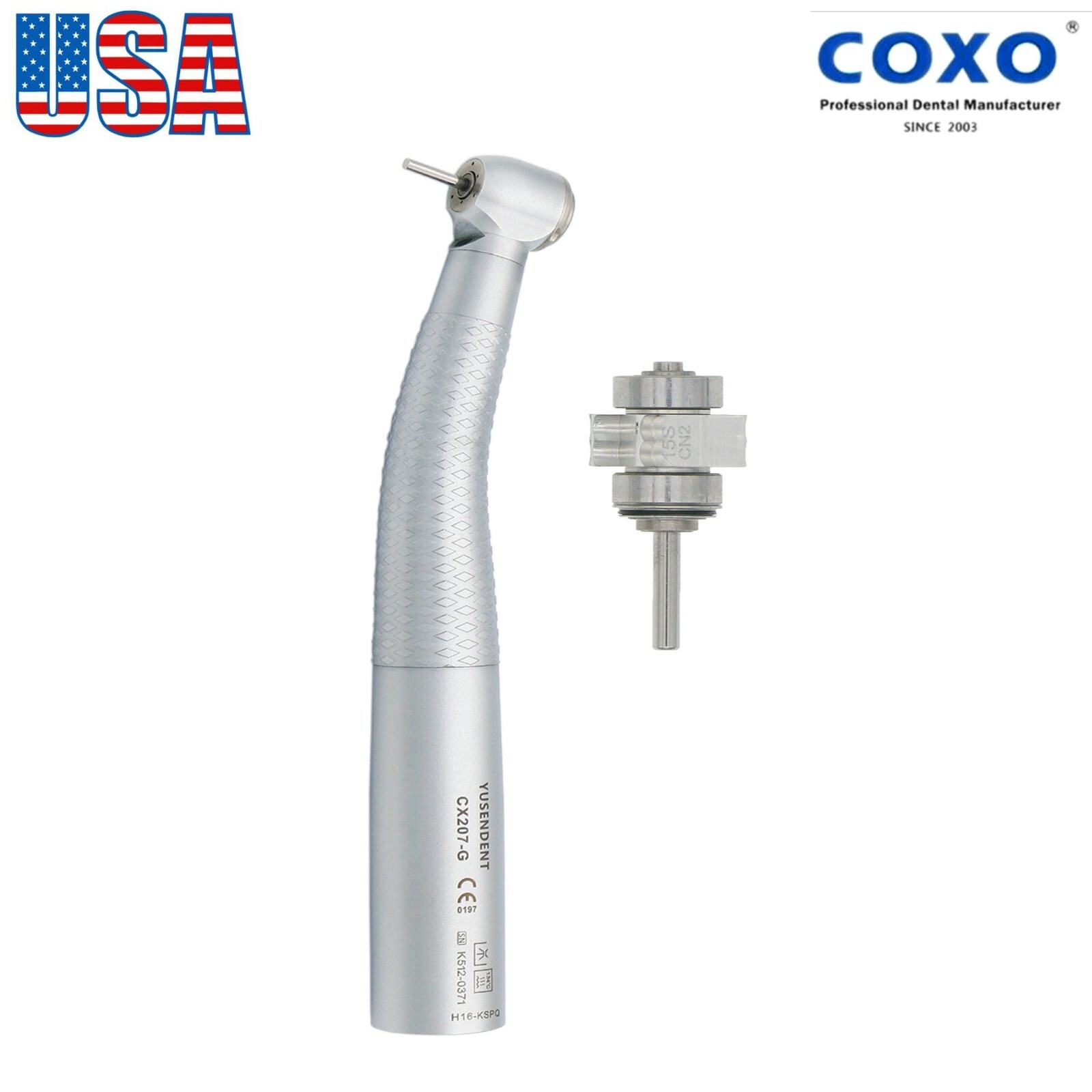 US COXO Dental Fiber Optic Handpiece High Speed Turbine For Kavo NSK Coupler