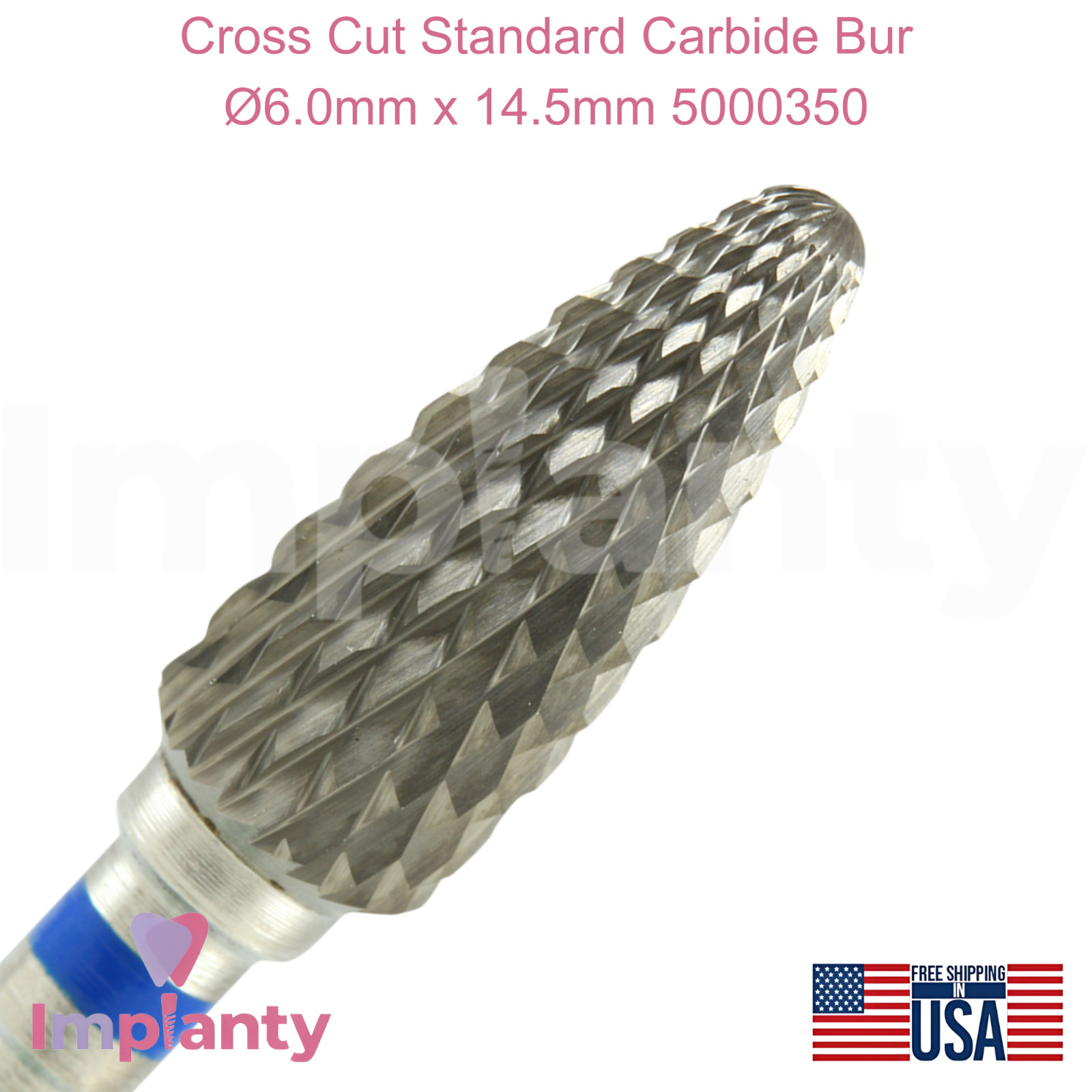 Cross Cut Standard Carbide Dental Bur Ø6.0mm x 14.5mm 5000350 Dentistry Tool