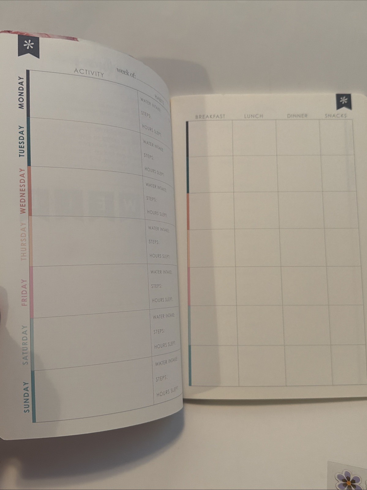 Erin Condren Lot 3 Daily Wellness Log Goals Planners A5 With Stickers *Read*