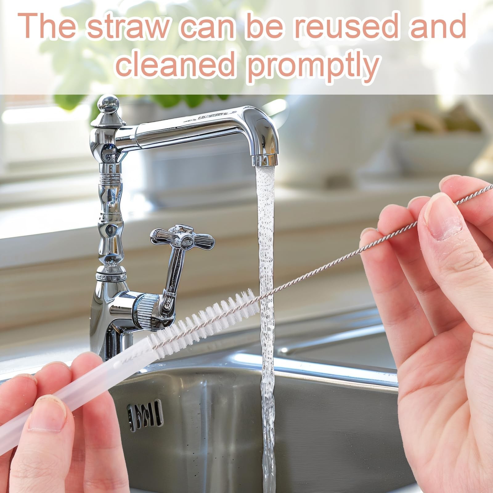6pcs Replacement Straw Compatible with 30oz, as shown in the detailed picture