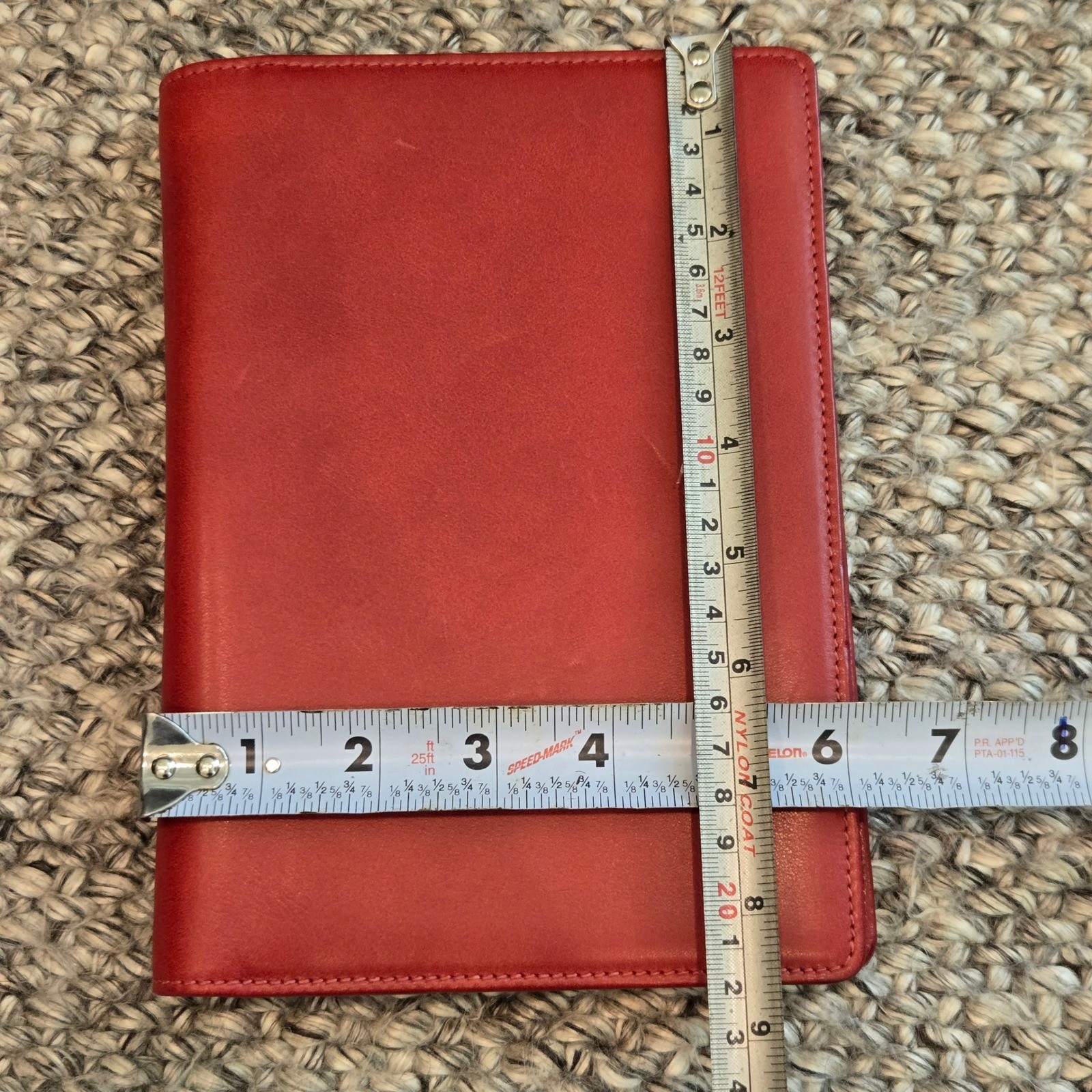 Coach Notebook Planner Organizer Notepad 6 x 8.5″ Red Leather Address Portfolio