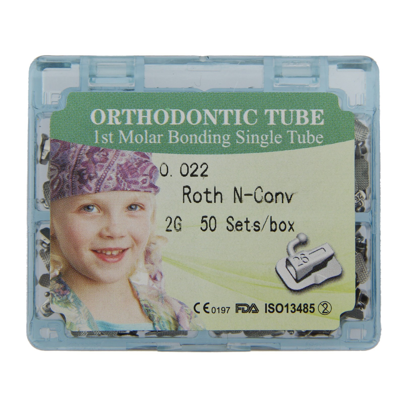 Dental Orthodontic Buccal Tubes 1st 2nd Molar Non-Convertible Bond Roth 018 022